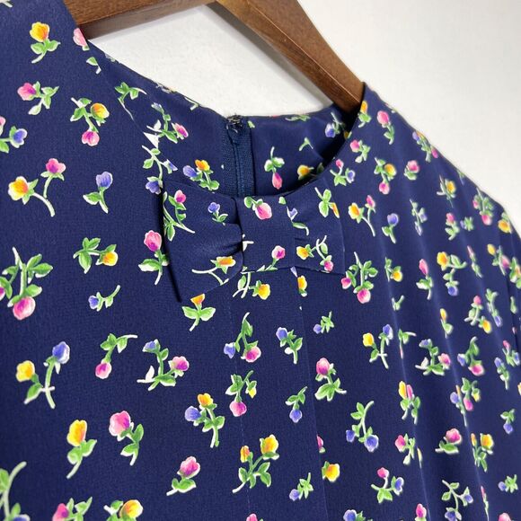 Talbots Women’s Floral Short Sleeve Dress 6 Vintage Chic Teacher 90s - Picture 3 of 10